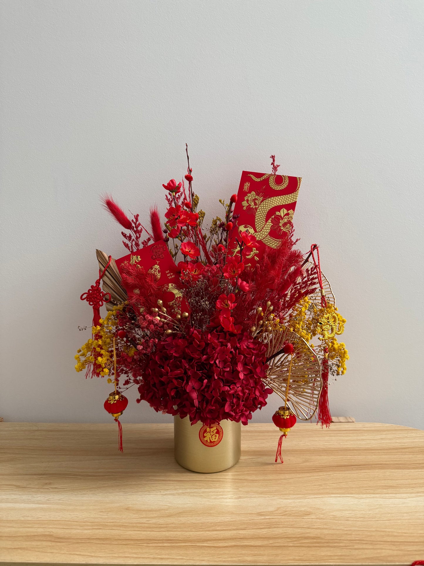 Red with a touch of yellow Lunar New Year