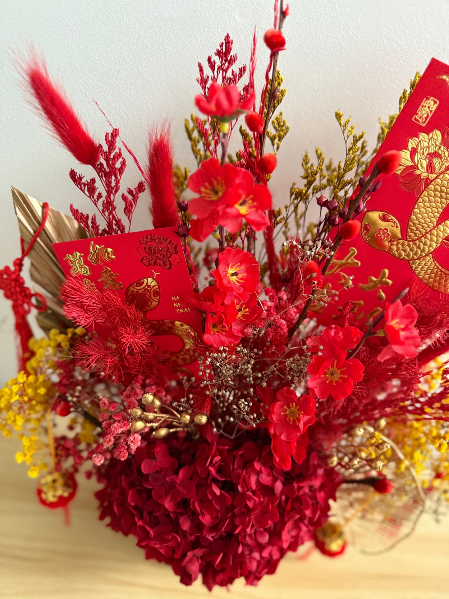 Red with a touch of yellow Lunar New Year