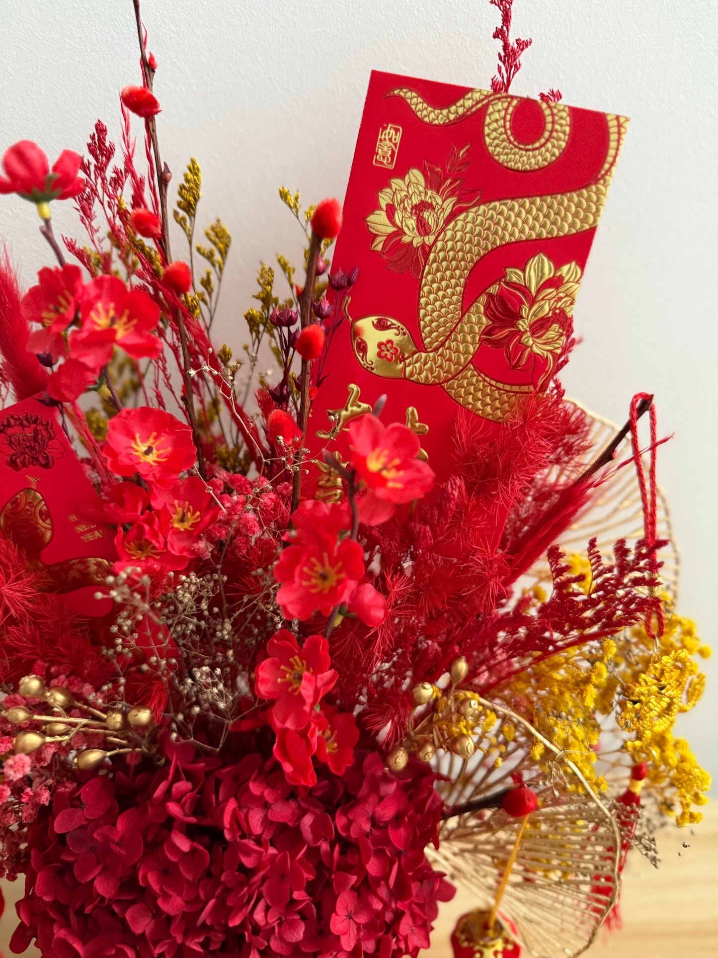 Red with a touch of yellow Lunar New Year