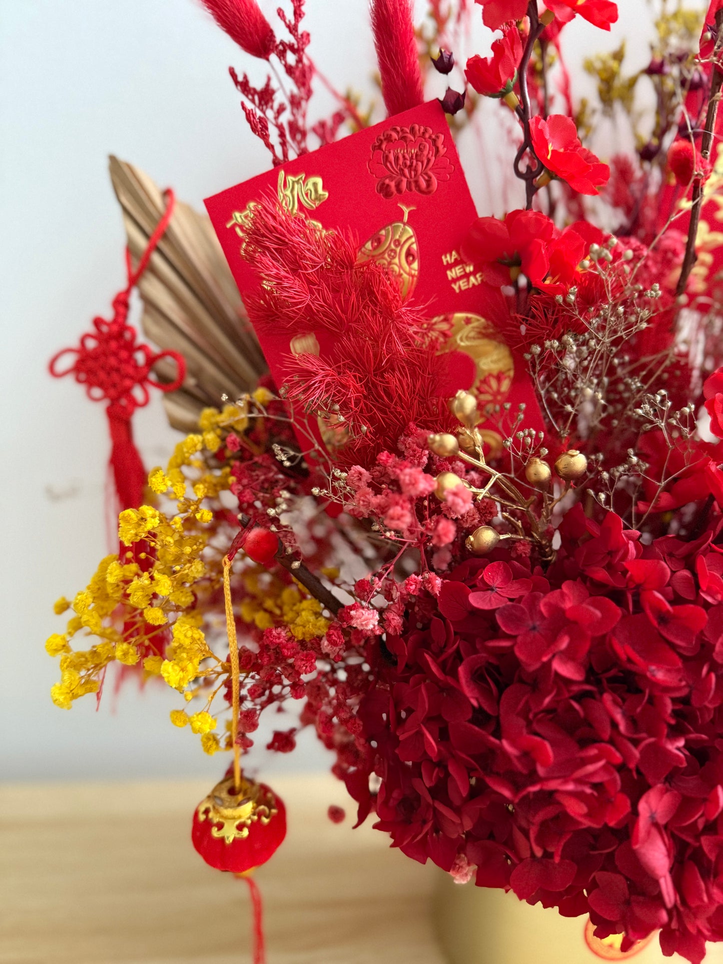 Red with a touch of yellow Lunar New Year