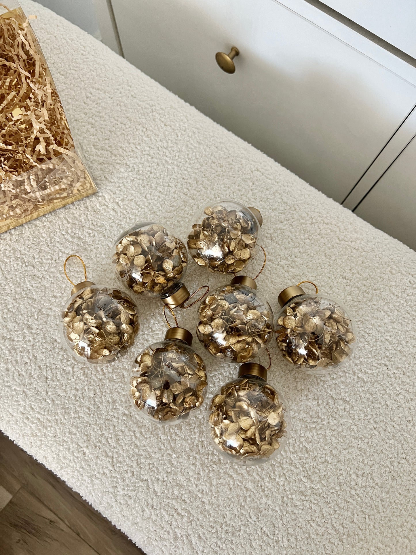 Dried Floral Bauble Christmas Sets - 1, 5 or 10 packs