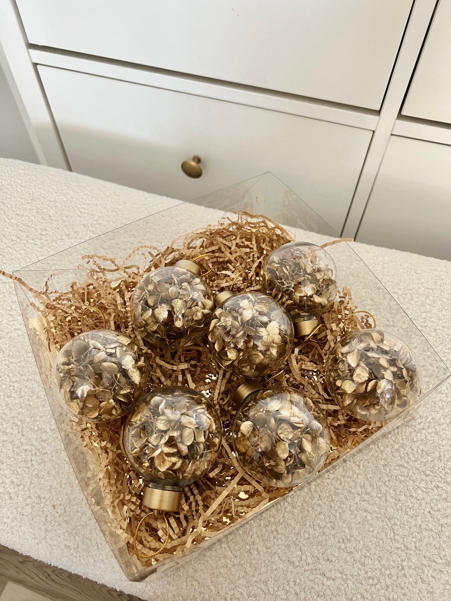 Dried Floral Bauble Christmas Sets - 1, 5 or 10 packs