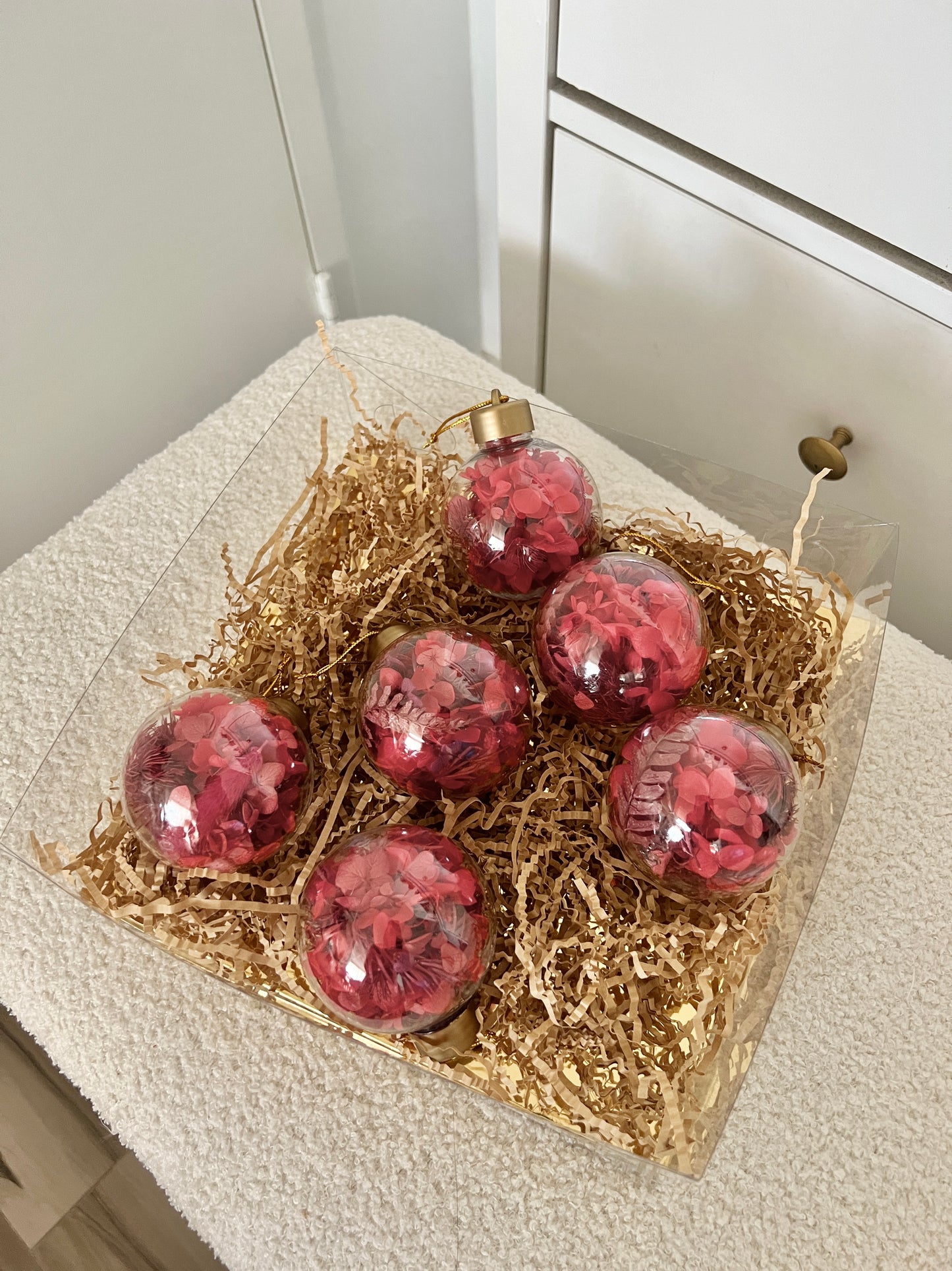 Dried Floral Bauble Christmas Sets - 1, 5 or 10 packs